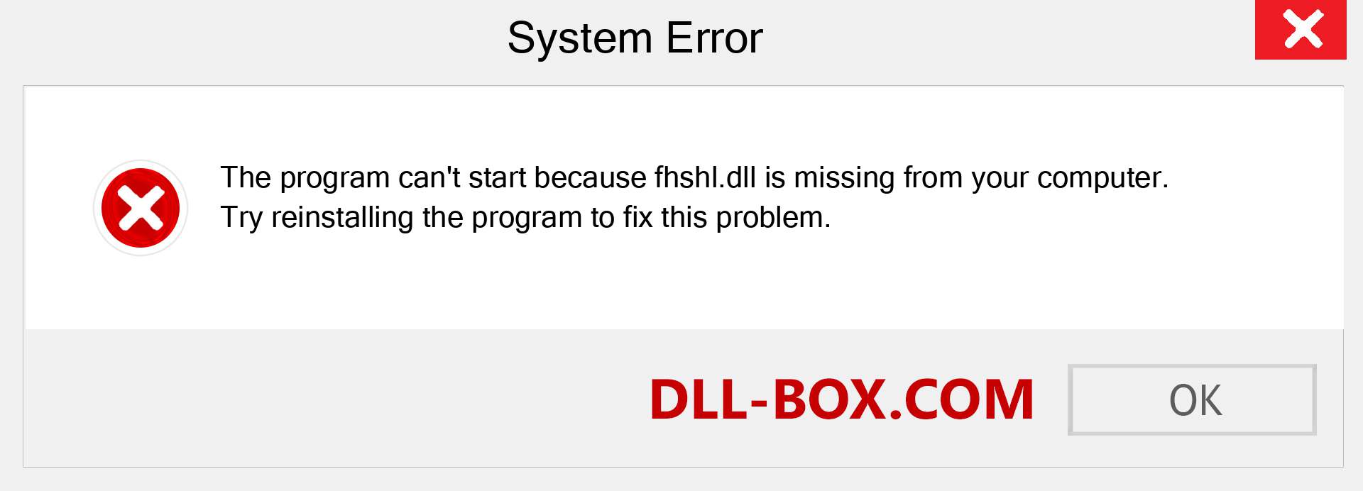  fhshl.dll file is missing?. Download for Windows 7, 8, 10 - Fix  fhshl dll Missing Error on Windows, photos, images