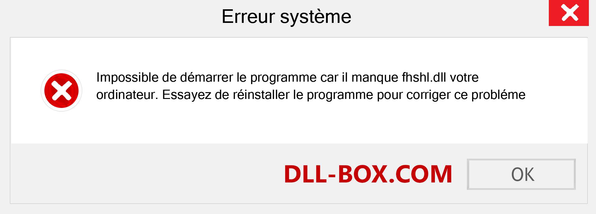 Le fichier fhshl.dll est manquant ?. Télécharger pour Windows 7, 8, 10 - Correction de l'erreur manquante fhshl dll sur Windows, photos, images